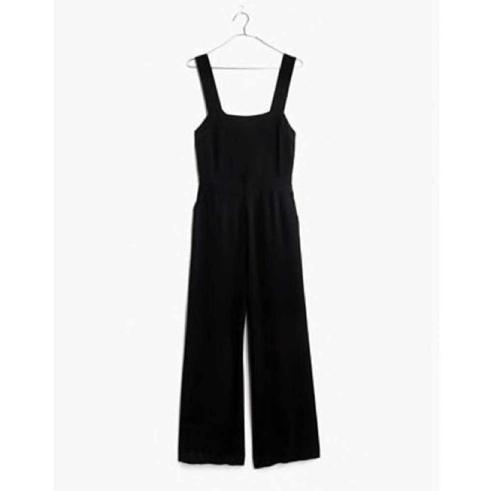Madewell Apron Bow Back Jumpsuit NWT Sz 0